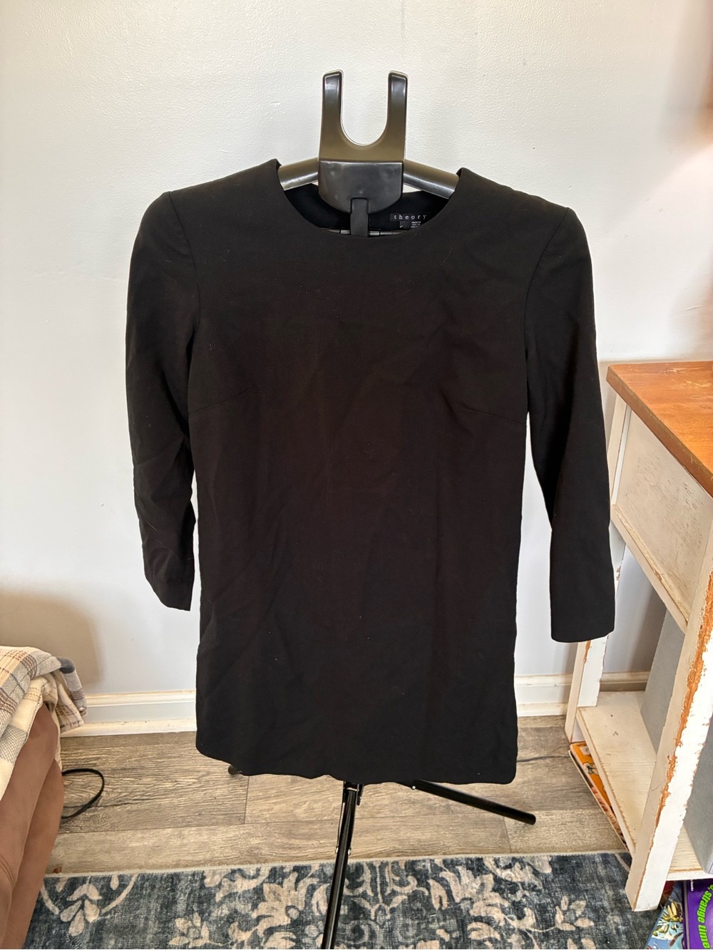 Theory Black Mini Sheath Dress